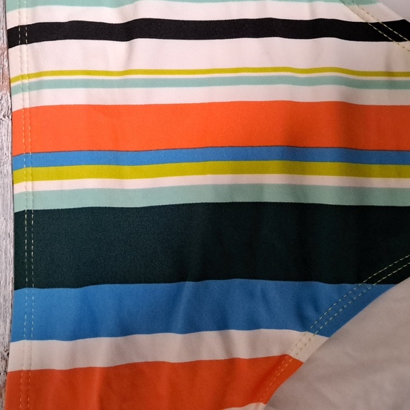 Anne Cole Mid Rise Bikini Swim Bottom Clear Water Stripe Print - Picture 5 of 9